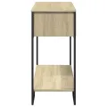 Table console chêne sonoma 100x35x74,5 cm bois d'ingénierie