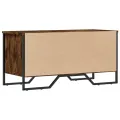 Armoire à chaussures chêne fumé 90x38x45,5 cm bois d'ingénierie