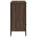 Commode chêne marron 91x35,5x74,5 cm bois d'ingénierie