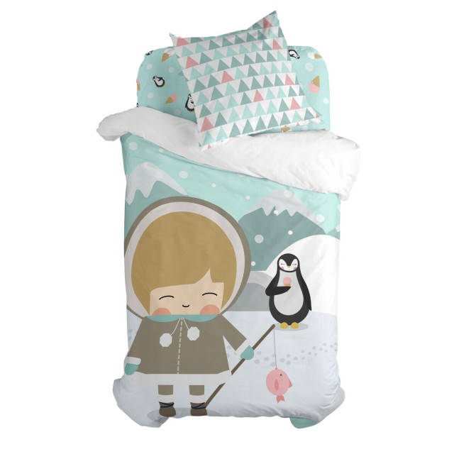 Parure de couette HappyFriday Happynois Skymo Day Multicouleur Lit 1 p