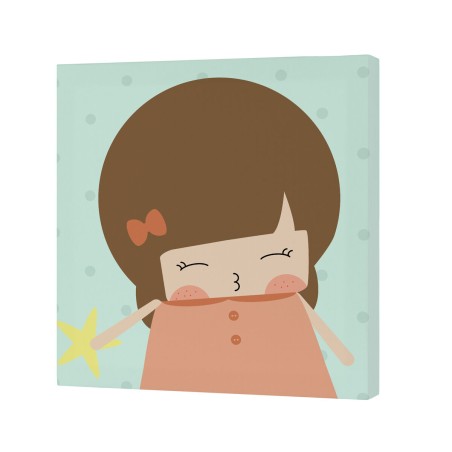 Leinwand HappyFriday Happynois Air balloon Bunt 27 x 27 cm