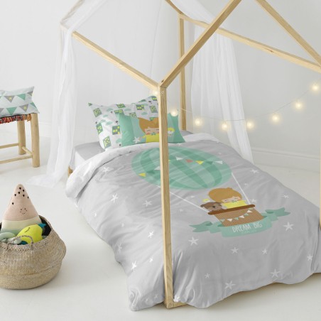 Dekbedovertrek set HappyFriday Happynois Air Balloon Multicolour Bed v
