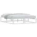 Cadre de lit sans matelas blanc 160x200 cm métal