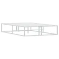 Cadre de lit sans matelas blanc 120x200 cm métal