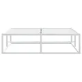 Cadre de lit sans matelas blanc 120x200 cm métal