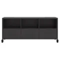Meuble TV noir 100,5x39x43,5 cm acier