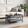 Table basse avec LED infini sonoma gris 70x50x38 cm
