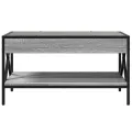 Table basse avec LED infini sonoma gris 70x50x38 cm