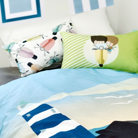 Housse de coussin HappyFriday Summertime Multicouleur 50 x 30 cm