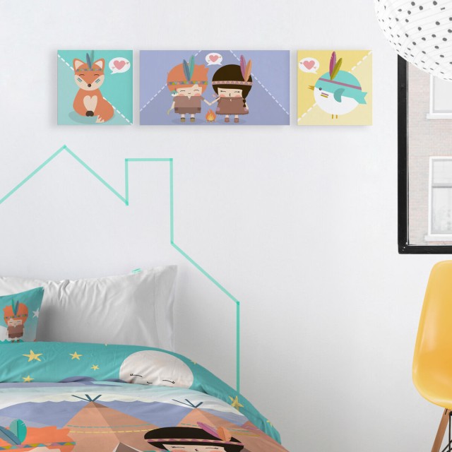 Toile HappyFriday HAPPYNOIS Multicouleur