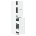 Armoire d'apothicaire blanc 30x41x144,5 cm bois d'ingénierie