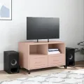 Meuble TV rose 68x39x43,5 cm acier
