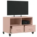 Meuble TV rose 68x39x43,5 cm acier