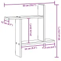 Étagères murales 2 pcs chêne fumé 50x12x50 cm Bois d'ingénierie