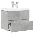 Ensemble de meubles de salle de bain 2 pcs gris béton