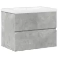 Ensemble de meubles de salle de bain 2 pcs gris béton
