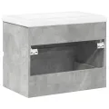 Ensemble de meubles de salle de bain 2 pcs gris béton
