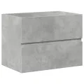 Ensemble de meubles de salle de bain 2 pcs gris béton