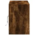 Meuble TV avec LED chêne fumé 100x34x50 cm bois d'ingénierie