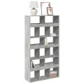 Bibliothèque gris béton 100x33x187,5 cm bois d'ingénierie