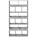 Bibliothèque gris béton 100x33x187,5 cm bois d'ingénierie