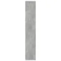 Bibliothèque gris béton 100x33x187,5 cm bois d'ingénierie
