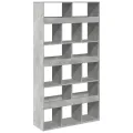 Bibliothèque gris béton 100x33x187,5 cm bois d'ingénierie