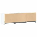 Meuble TV avec LED blanc 140x34x40 cm bois d'ingénierie