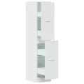 Armoire d'apothicaire blanc brillant bois d’ingénierie