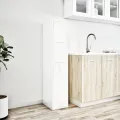 Armoire d'apothicaire blanc brillant bois d’ingénierie