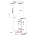 Armoire d'apothicaire vieux bois 30x41x144,5 cm bois ingénierie