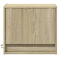 Tables de chevet murales avec lumières LED 2 pcs chêne sonoma