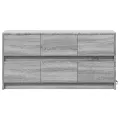 Meuble TV avec LED sonoma gris 100x34x50 cm bois d'ingénierie