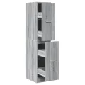 Armoire apothicaire sonoma gris 30x41x144,5cm bois d'ingénierie