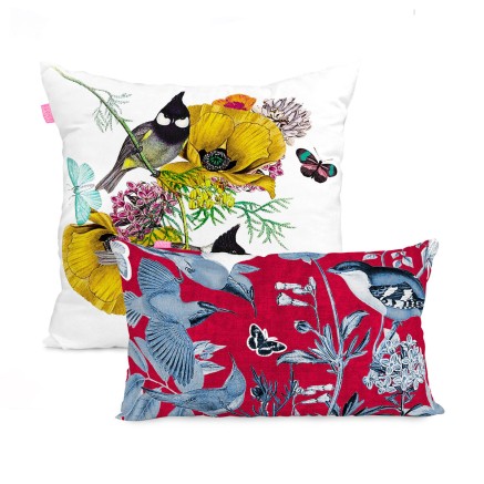 Set of cushion covers HappyFriday Birds of paradise Multicolour 2 Piec