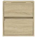 Meubles TV muraux lumières LED 2 pcs chêne sonoma 41x31x45 cm