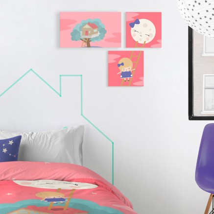 Canvas HappyFriday Happynois Moon dream Multicolour 27 x 54 cm 2