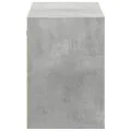Meuble TV mural avec lumières LED gris béton 100x31x45 cm