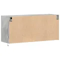 Meuble TV mural avec lumières LED gris béton 100x31x45 cm