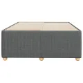 Cadre de lit sans matelas gris foncé 120x190 cm tissu
