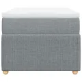Sommier à lattes de lit avec matelas Gris clair 90x200 cm Tissu
