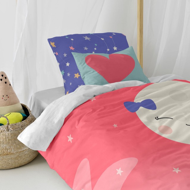 Parure de couette HappyFriday Happynois Moon Dream Multicouleur Lit 1