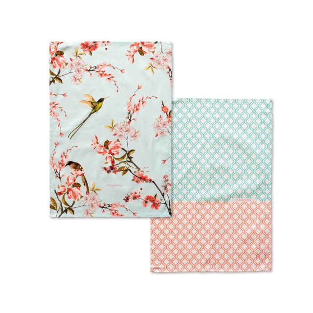 Panno da Cucina HappyFriday Chinoiserie Multicolore 70 x 50 cm (2 Unit