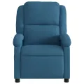 Fauteuil inclinable électrique bleu velours