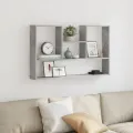 Étagère murale gris béton 99x15x60 cm bois d'ingénierie