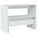 Ensemble table à manger et bancs 3 pcs bois d'ingénierie