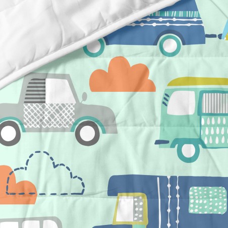 Bedspread (quilt) HappyFriday Moshi Moshi Multicolour 180 x 260 cm Car