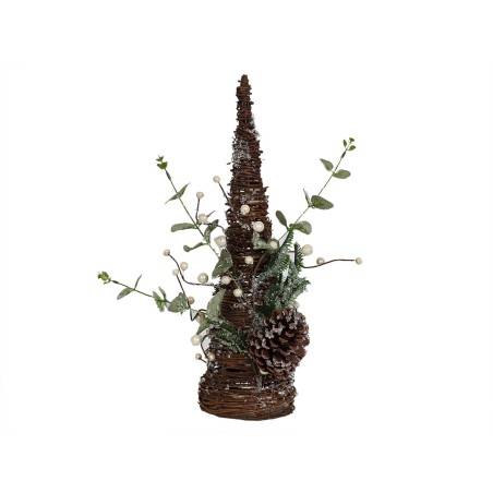 Christmas Tree Romimex Brown Green Polyethylene Pine cone 24 x 47 x 24