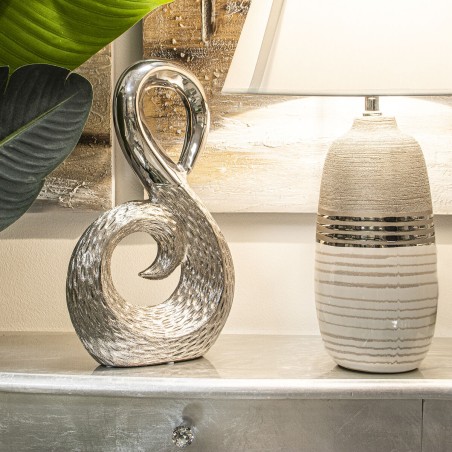 Decoratieve figuren Alexandra House Living Zilverkleurig 23,5 x 9 x 38