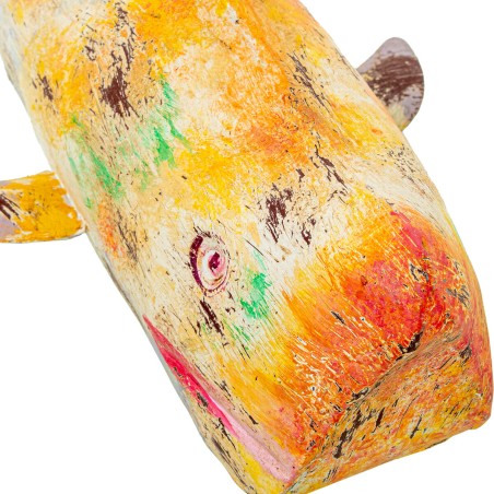 Statua Decorativa Alexandra House Living Giallo Balena Ferro